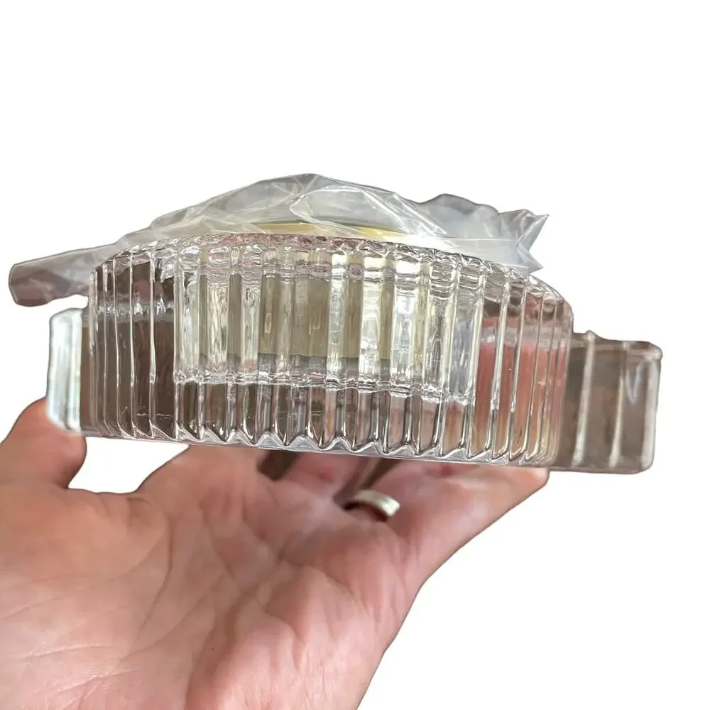 Crystal Legends by Godinger Cut Lead Crystal Mantle Clock Gift New Old Stock
